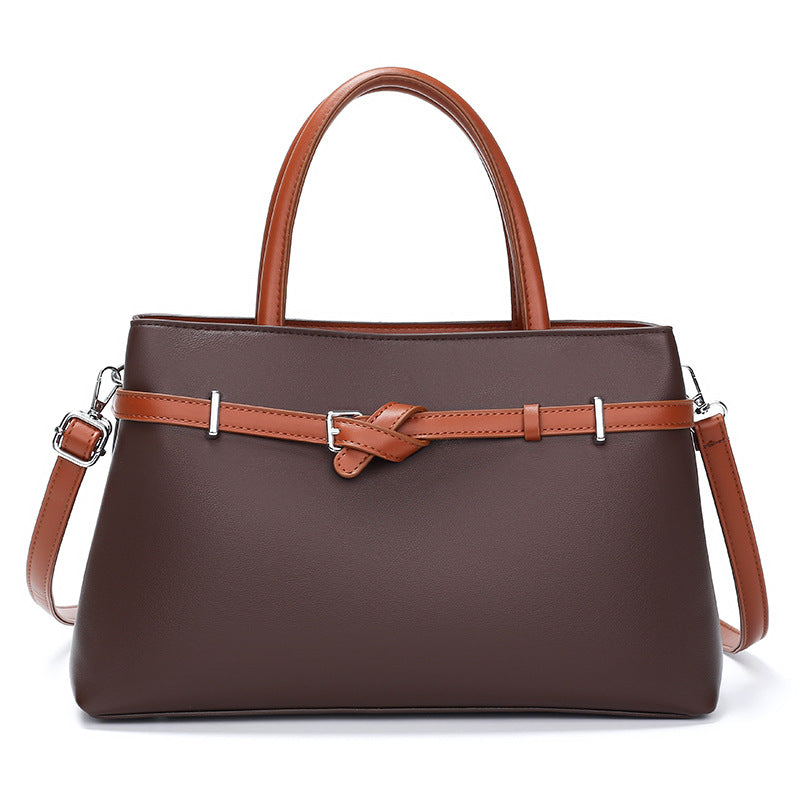 Women's Retro Soft Leather Underarm Simple Textured Winter Bags