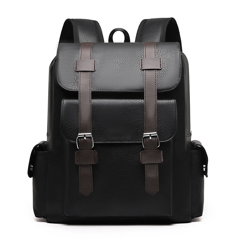 British Retro Soft Leather Large Capacity Leisure Backpack