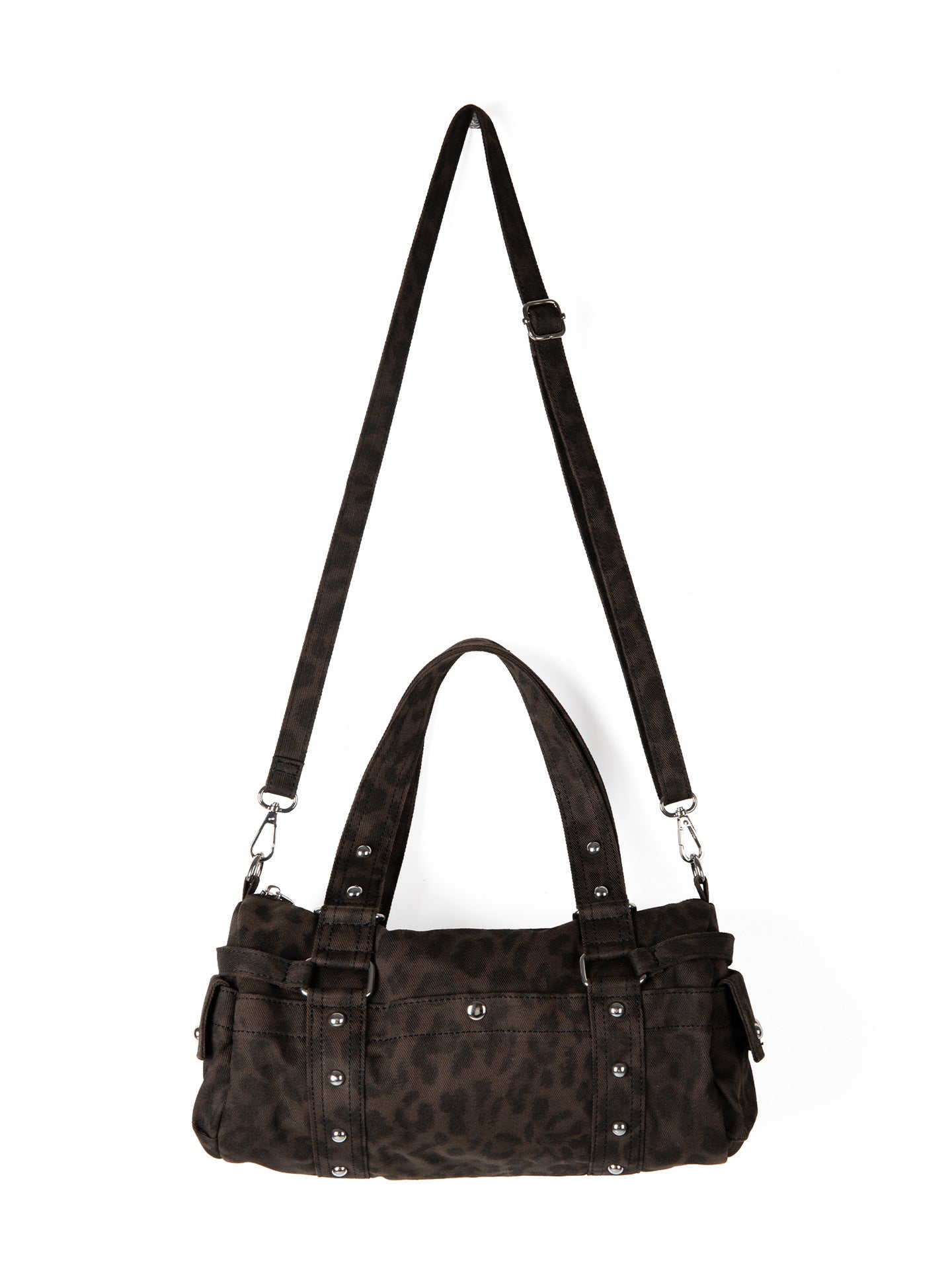 Design Nylon Leopard Print Pillow Large Capacity Women's Shoulder Bag