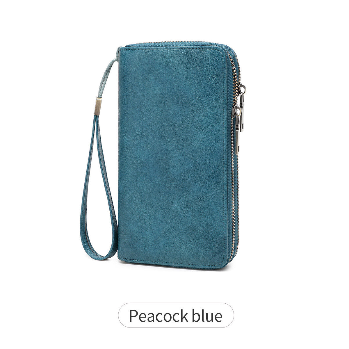 Women's & Men's Business Fashion Double Zipper Long Retro Large Handbags