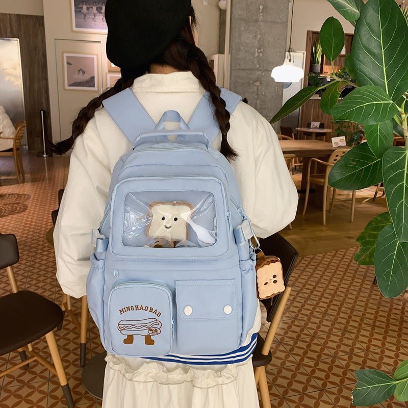 Milk Compress Female Good-looking Style Cute College Student Schoolbag