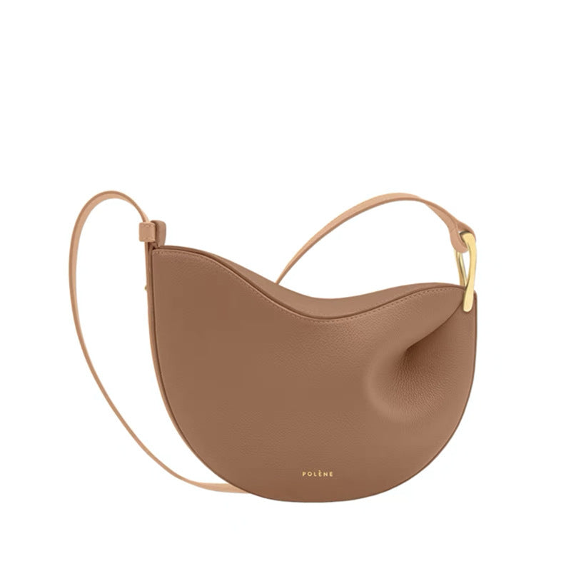 Pea Saddle Genuine Leather Advanced Texture Bags