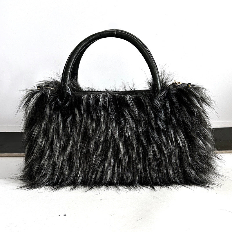 Women's Plush Fashion Imitation Fur Furry Women's Handbag