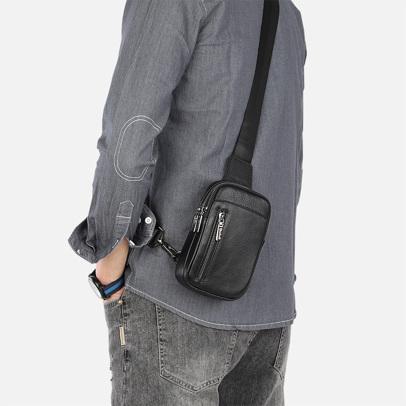 Men's Genuine Leather Personal Leisure High-grade Waterproof Shoulder Bags