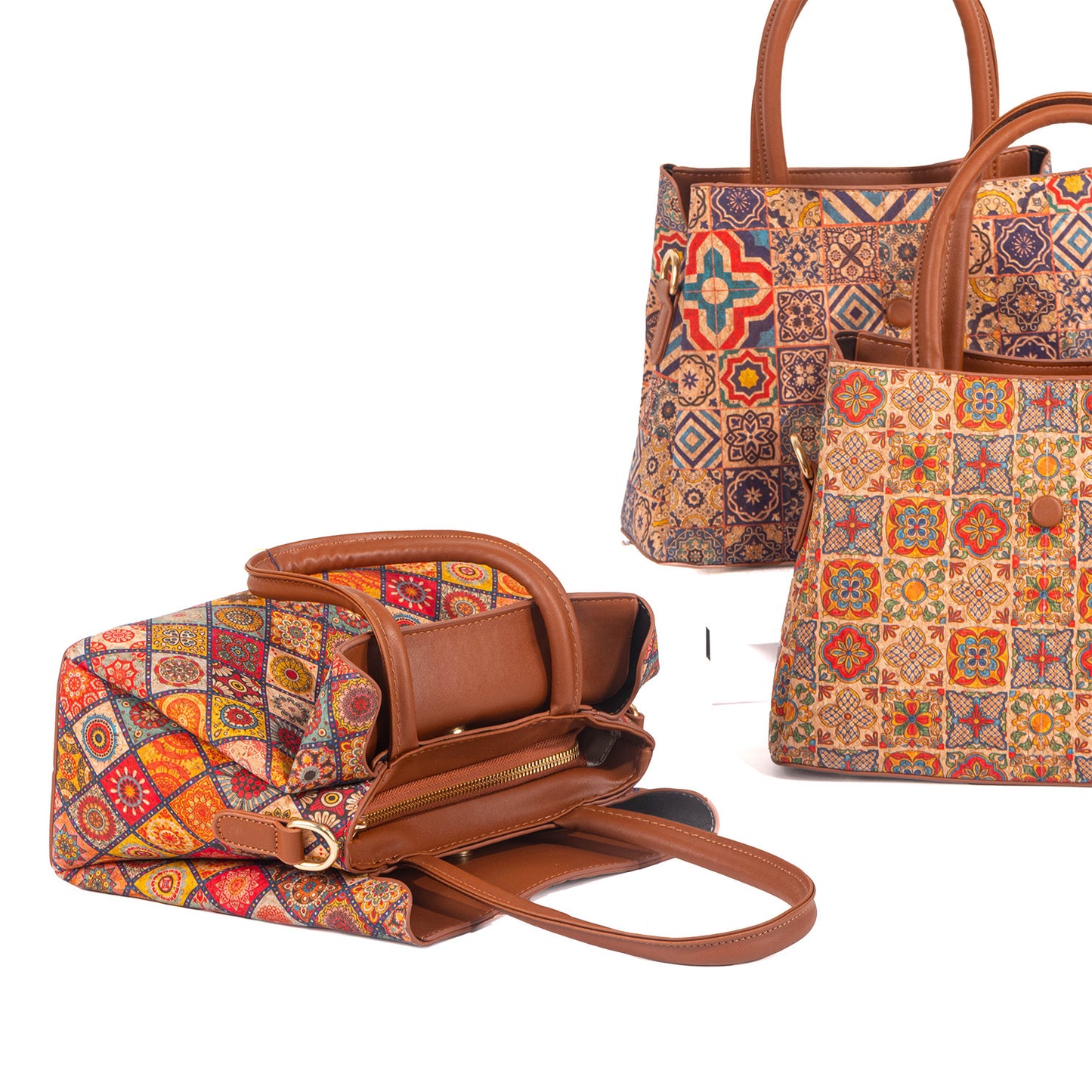 Women's Wooden Outer Retro Tree Leather Fashion Handbags