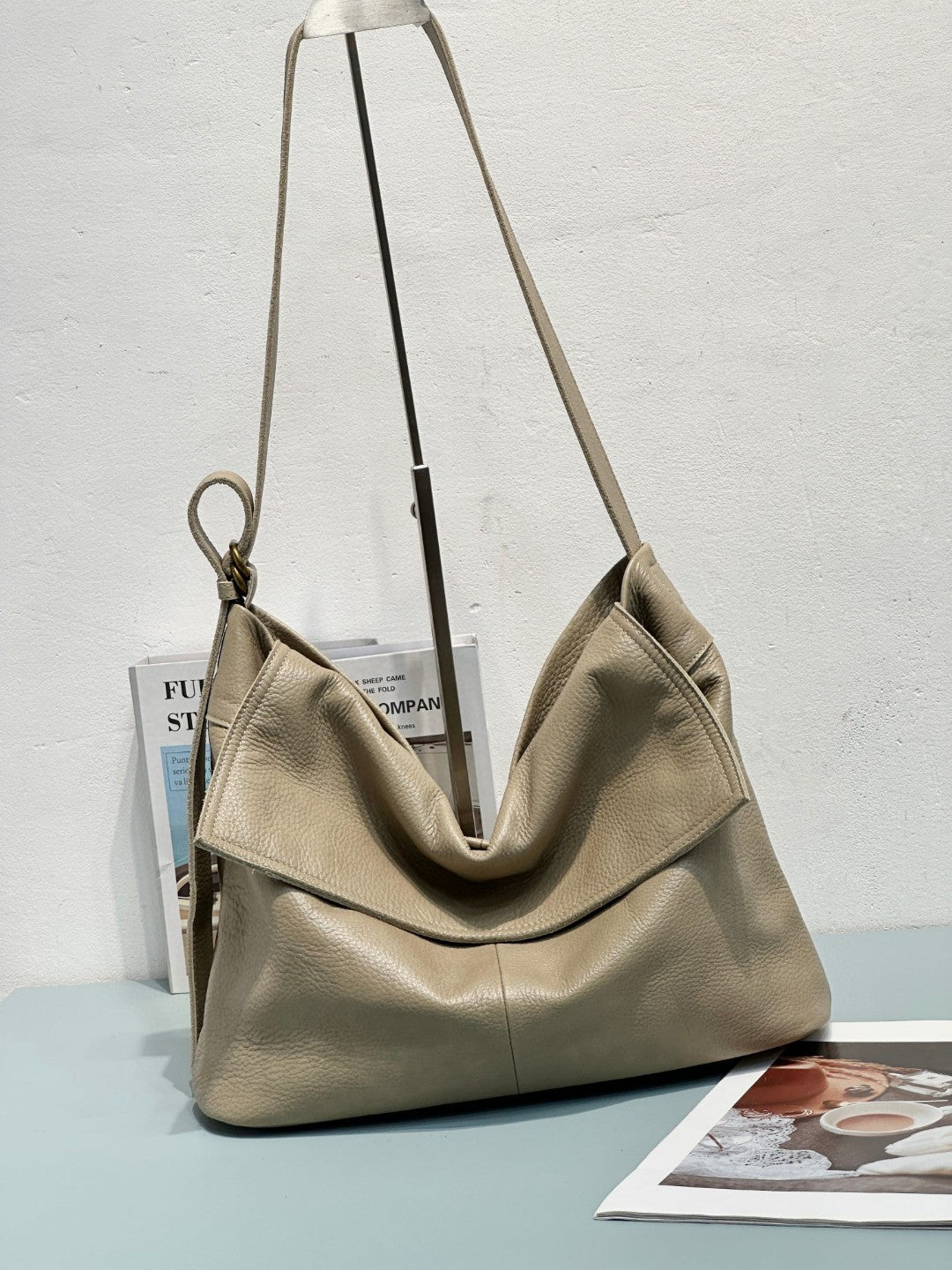 Women's Natural Fall Soft Leather Lazy Big Bags