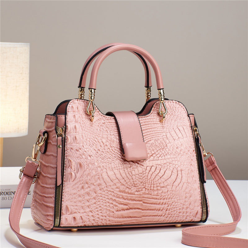 Women's Alligator Print Large Capacity Commuter Women's Handbag