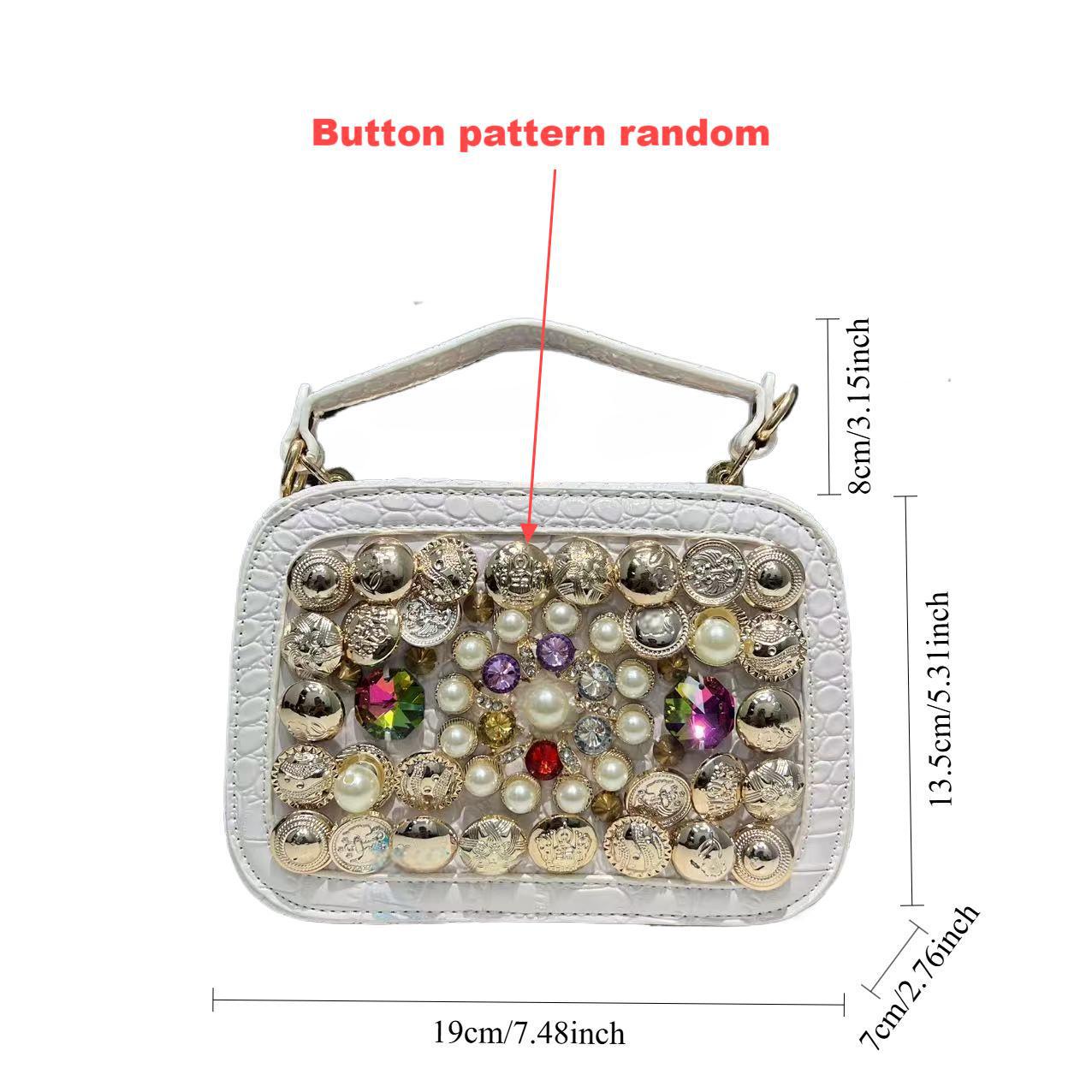 Women's Fashionable Elegant Pearl Diamond Decorations Dinner Women's Handbag