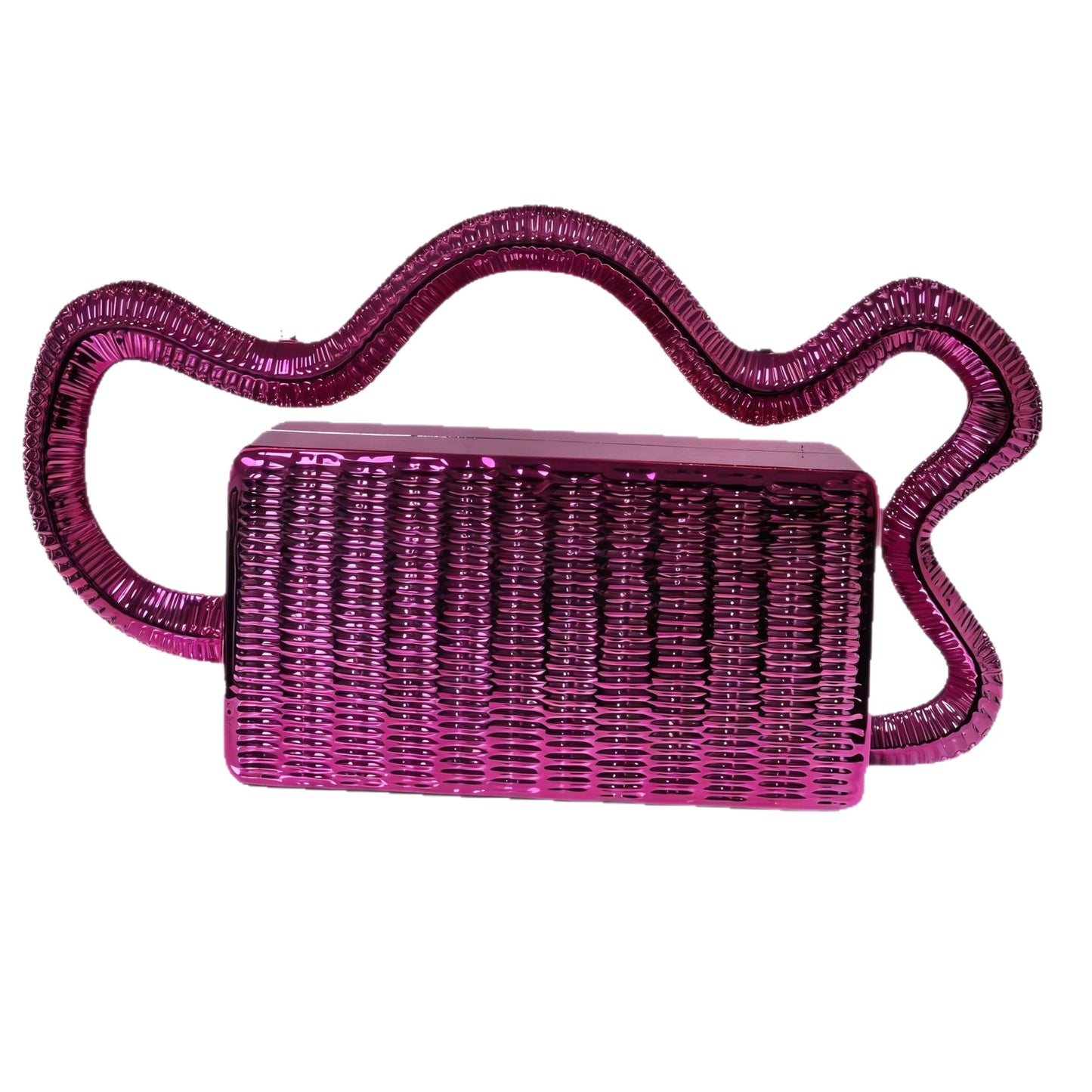 Acrylic Wave Metal Stylish Textured Clutch Dinner Bag