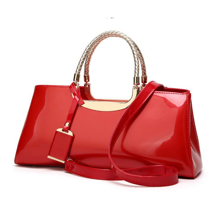 Women's Gloss Lamination Patent Leather Portable Wedding Bridal Women's Handbag