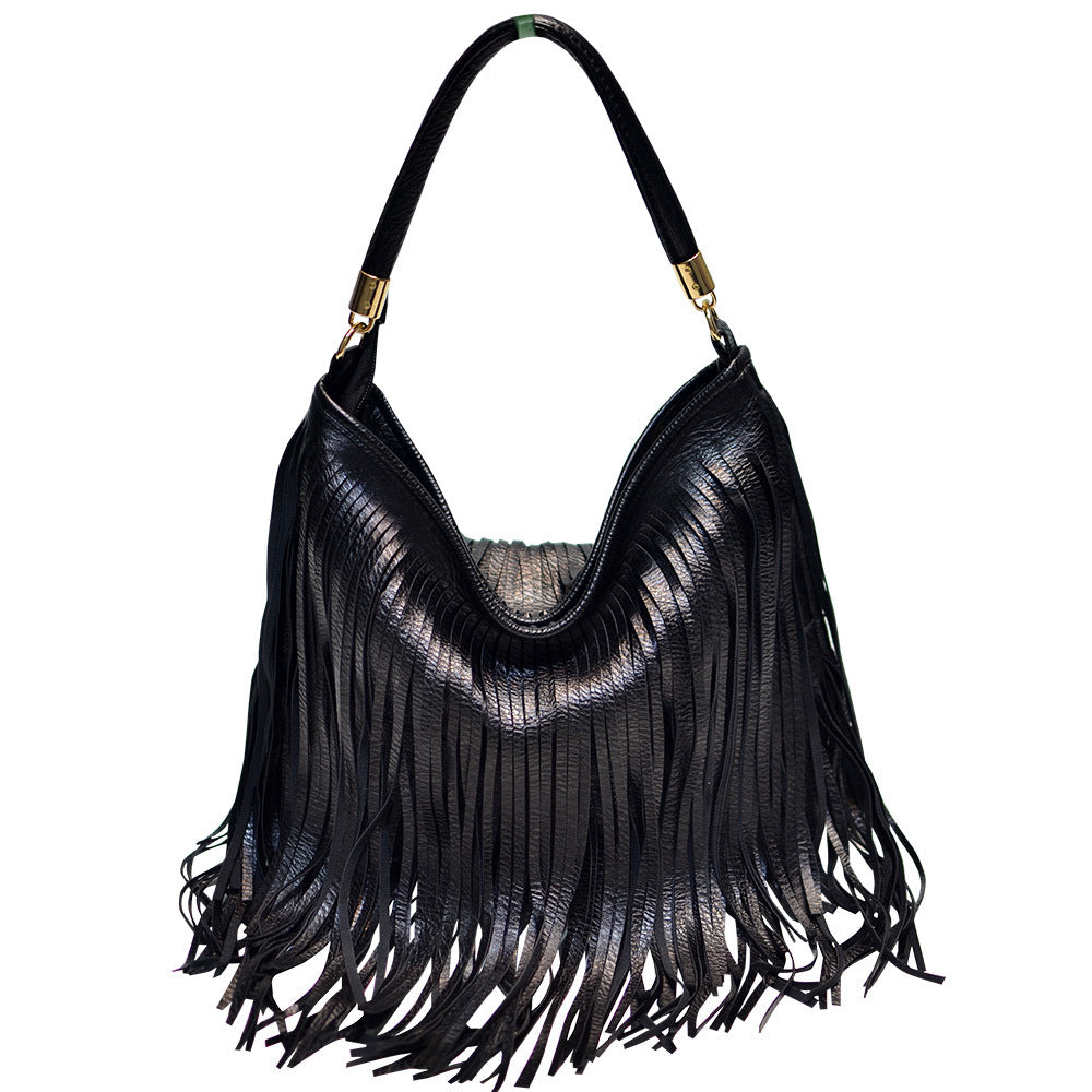 Women's Trendy Simple Big Fashion Tassel Large Capacity Women's Messenger Bag