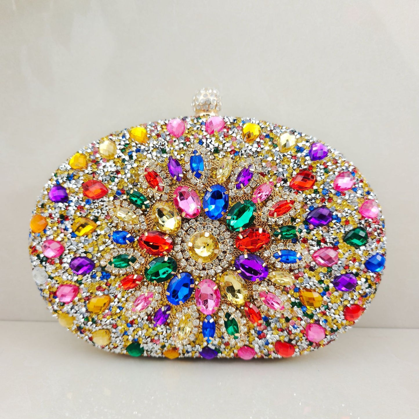 Diamond Texture Dress Banquet Party Match Metal Bags