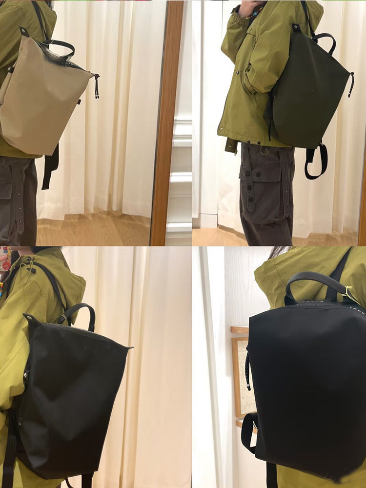 High Quality Dragon Inlaid Thickened Nylon Letter Waterproof Leisure Large Business Backpack