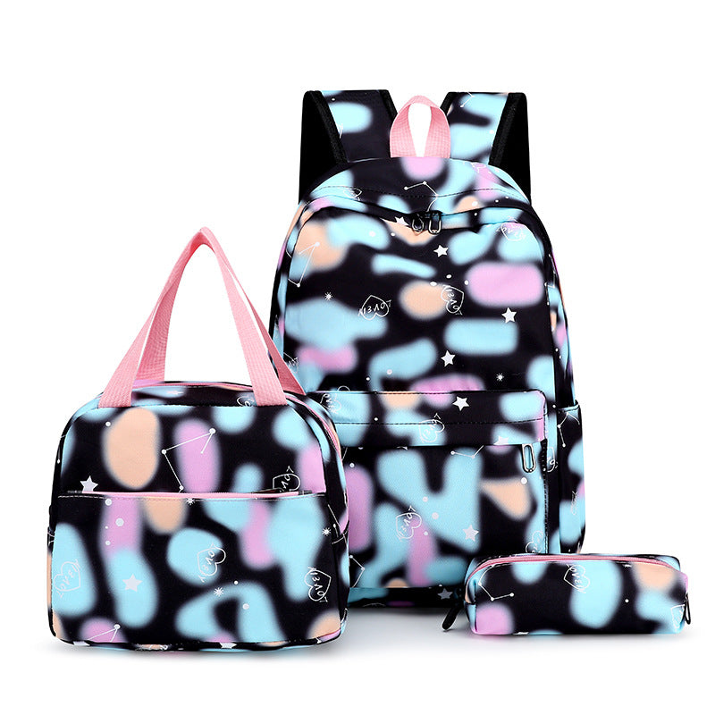 Set Combination Large Capacity Simple Lunch Pencil College Student Schoolbag
