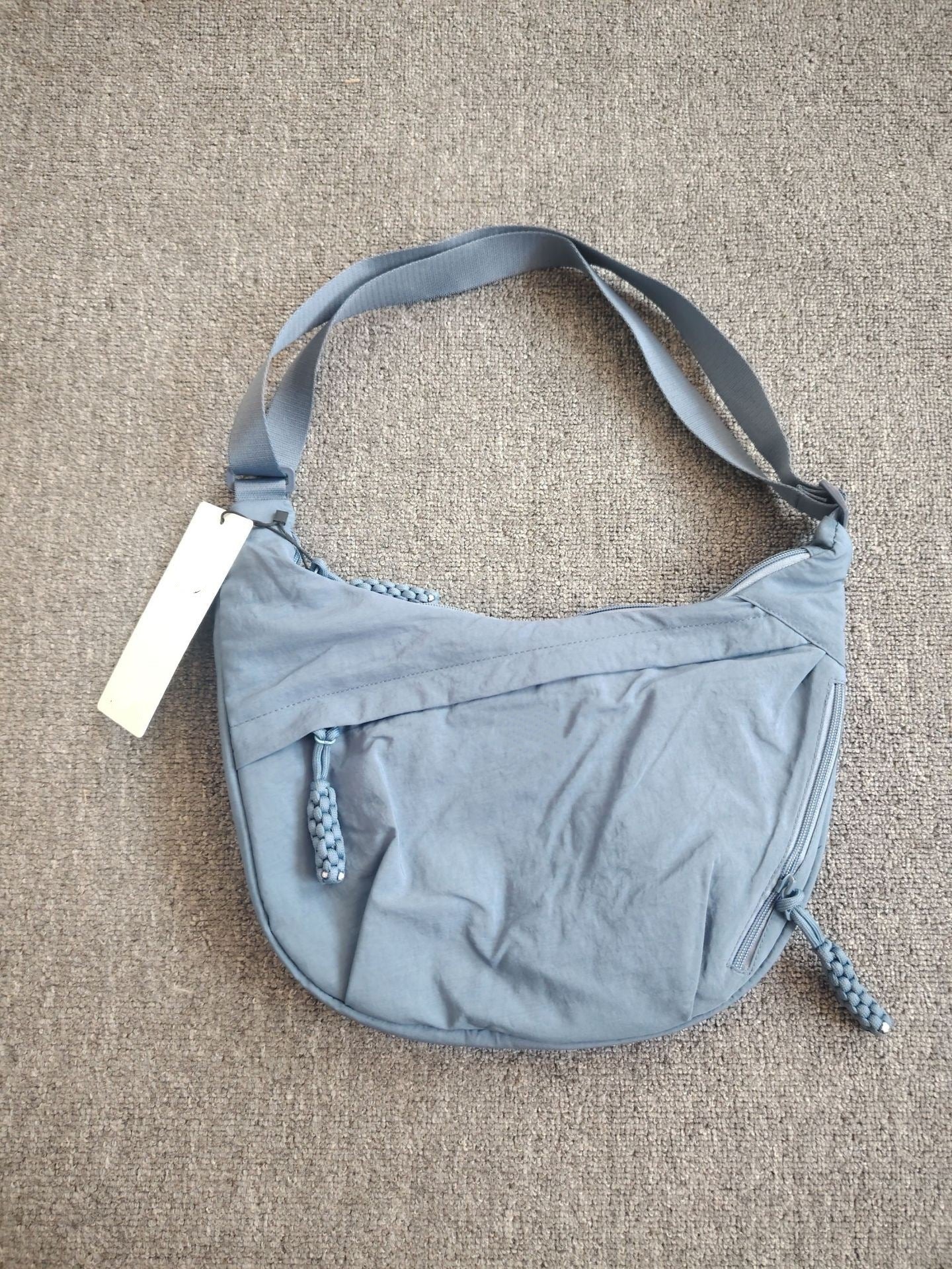Women's Summer Solid Color Reflective Sign Nylon Large Women's Messenger Bag