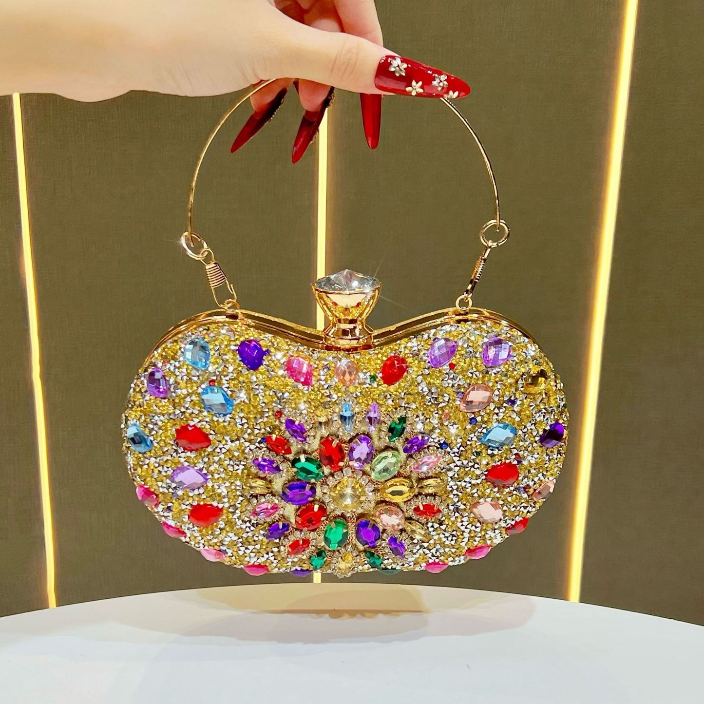 Women's Diamond Affordable Luxury Fashion The Party Hand Dinner Bag