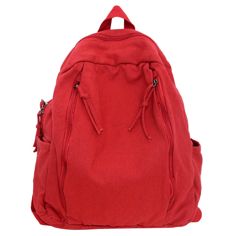 Women's & Men's Korean Large Capacity Washed Canvas Versatile Backpacks