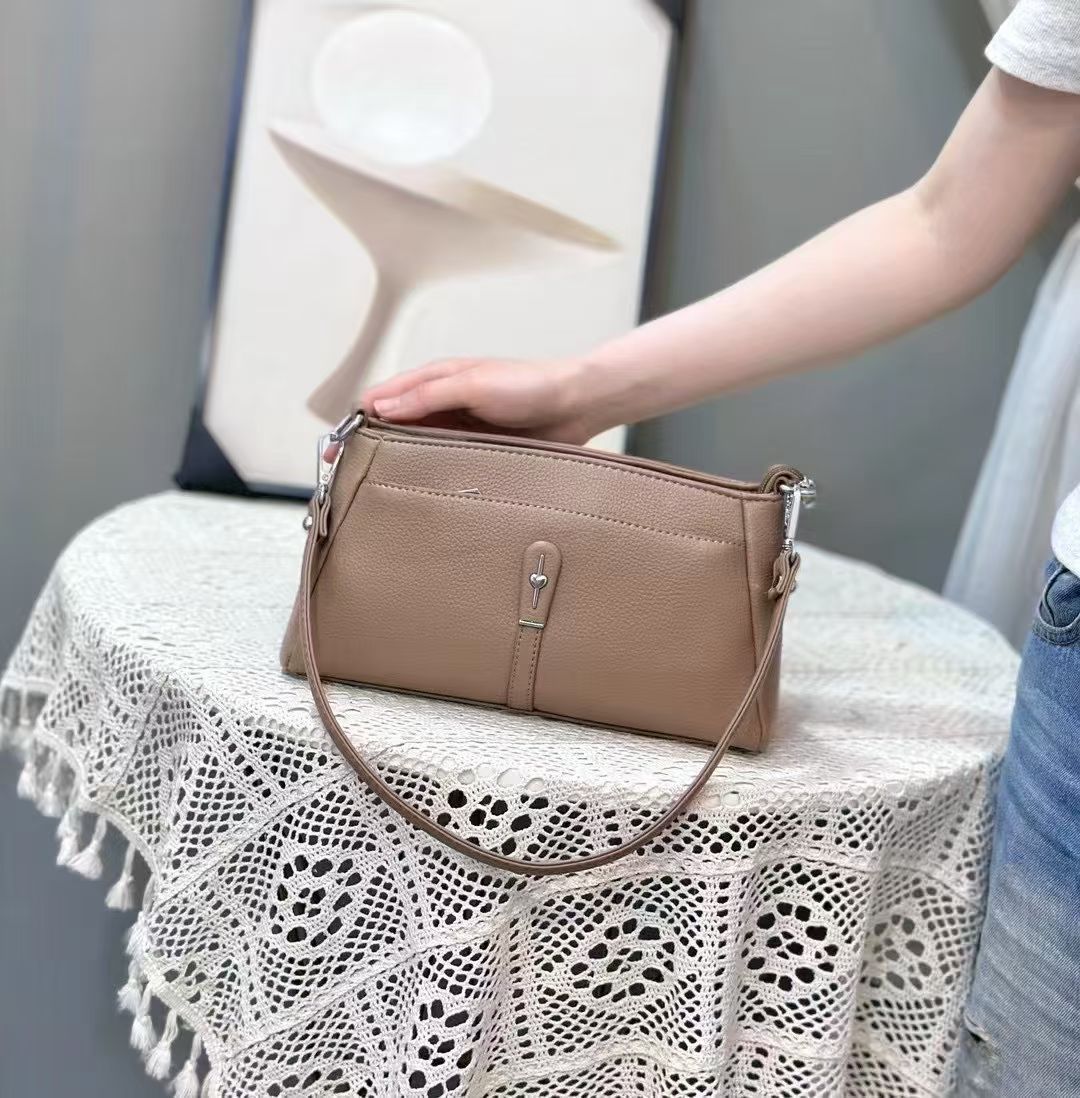 Women's Commuter High-grade Soft Lychee Pattern Large Capacity One Bags