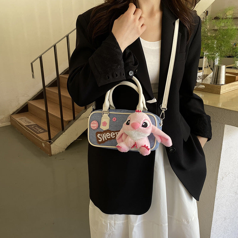 Cartoon Doll Boston Large Capacity Fashion Commuter Niche Cute Handbags