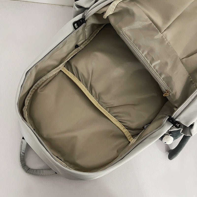 Men's Mori Style Large Capacity Solid Color Trendy Korean College Student Schoolbag