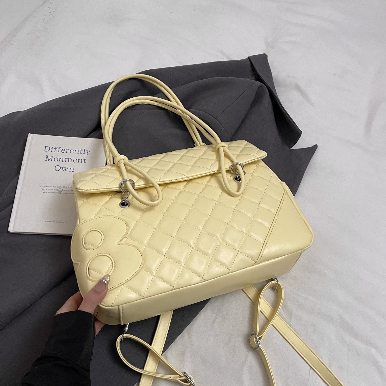 Simple Rhombus Fashion Personality Beautiful Large Bags