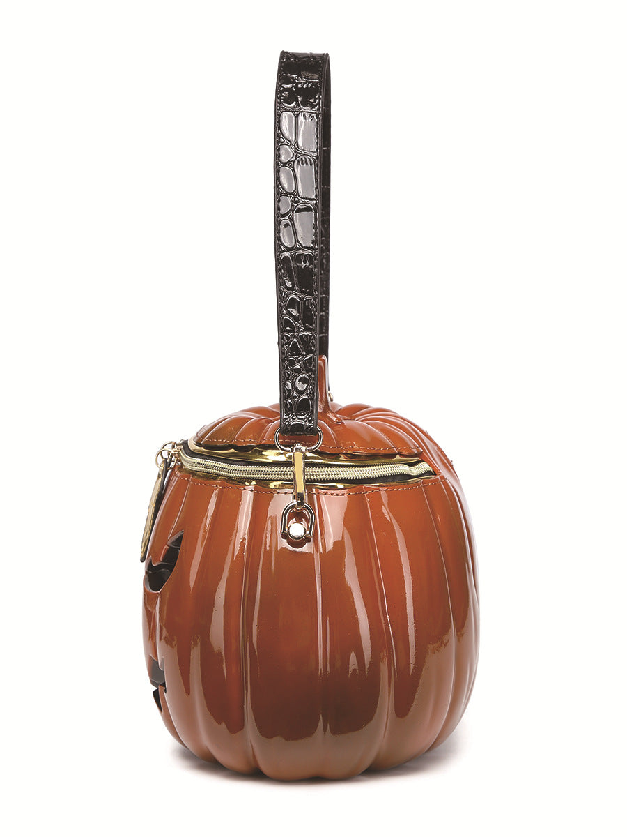 Slouchy Women's Halloween Simulation Pumpkin Portable Women's Messenger Bag