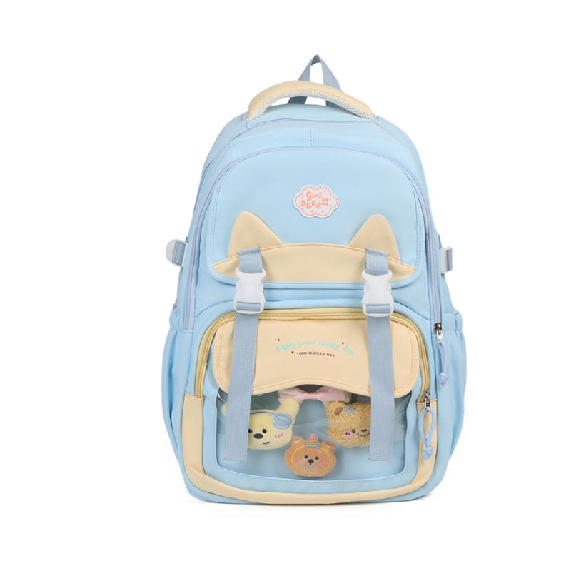 Junior Heart Snow Cartoon Good-looking Schoolgirl Backpacks