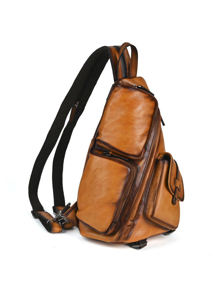 Men's Retro Large Capacity Soft Leather Multifunctional Shoulder Bags