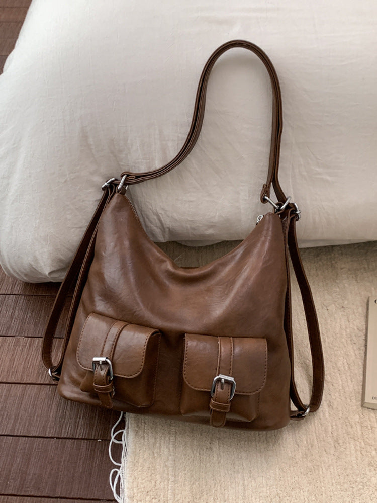 Women's Large Capacity Retro Minority Commuter Texture Backpacks