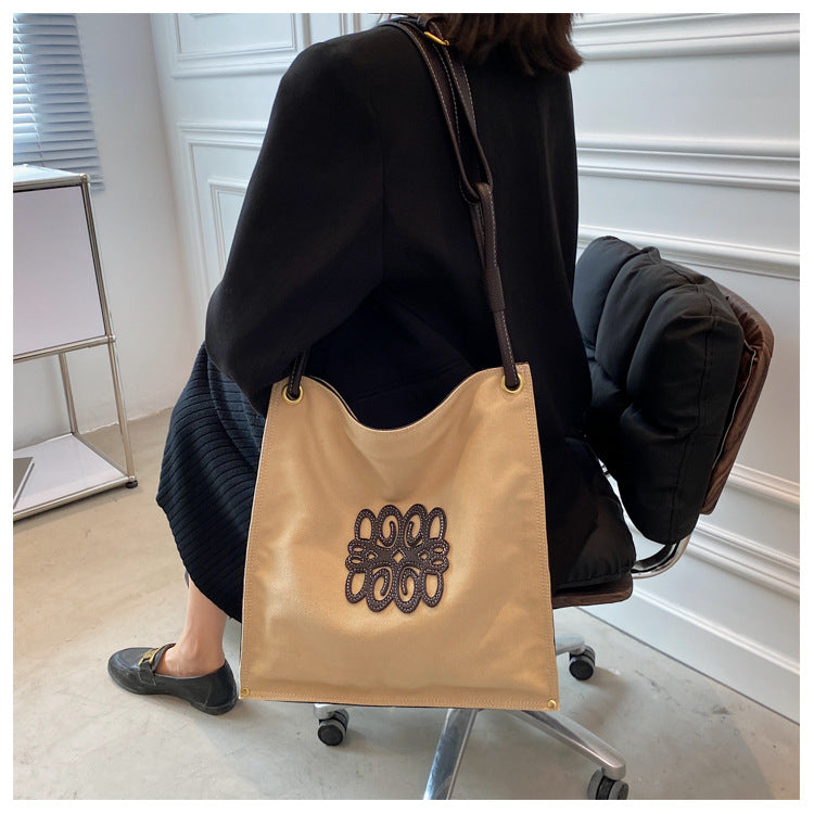 Women's Large Capacity Frosted Suede Underarm Minority Bucket Bags