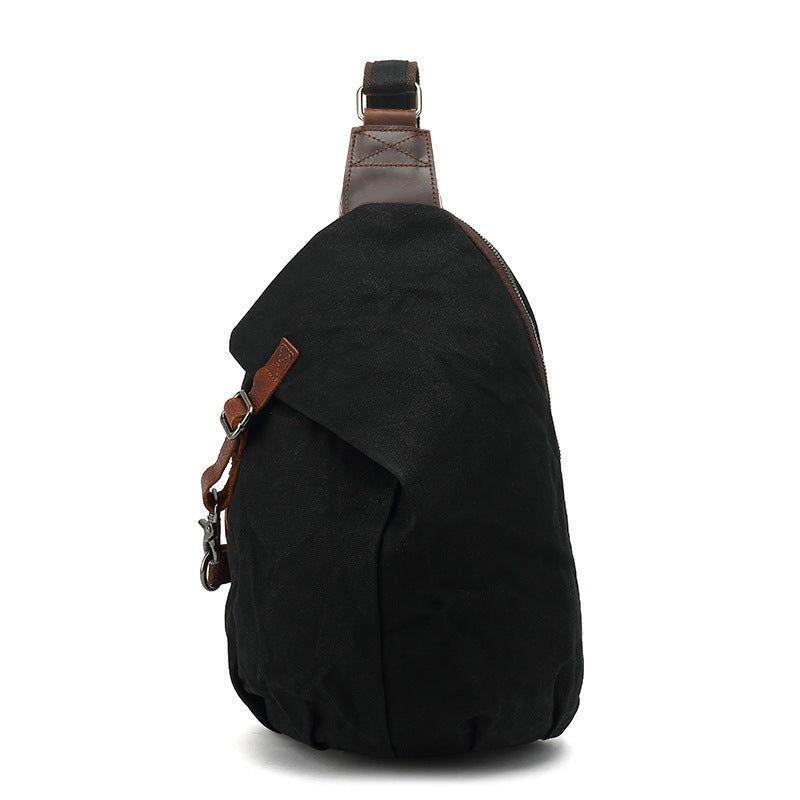 Men's Oil Wax Canvas First Layer Cowhide Men's Bags