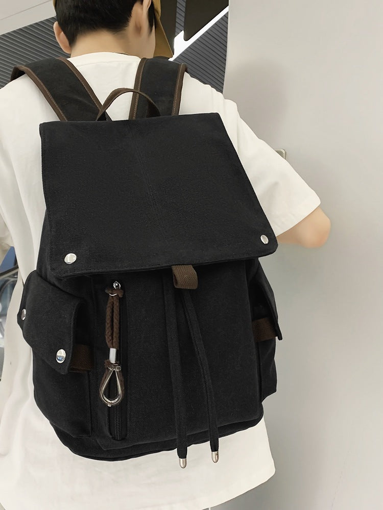 Men's & Women's Style Trendy Retro Large Capacity Lightweight College Student Schoolbag