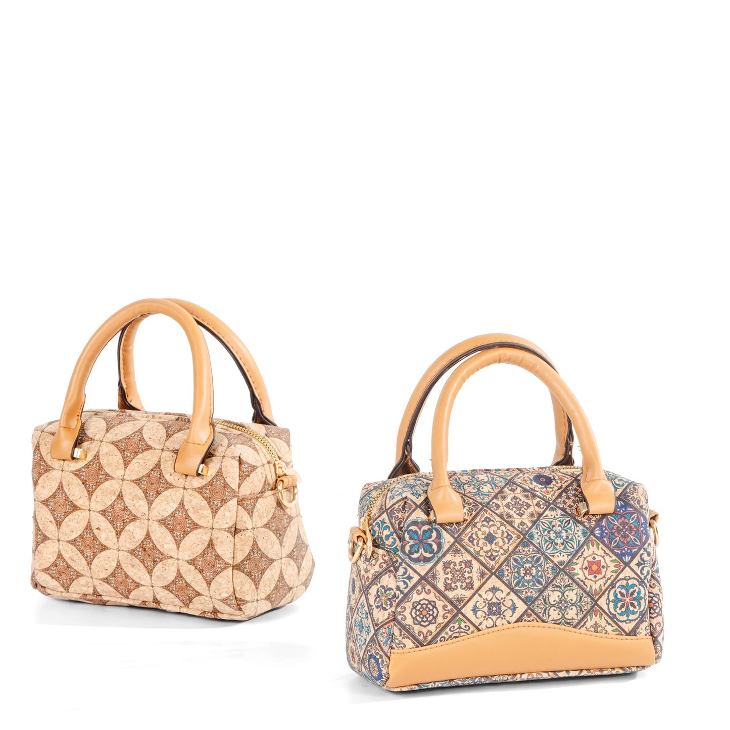 Women's Wooden Wood Outside Cork Tree Leather Women's Handbag