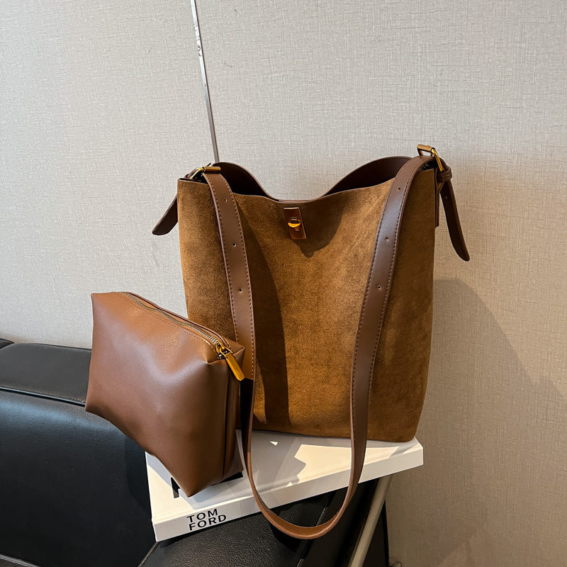 Women's Vintage Suede Large Capacity Totes Bags