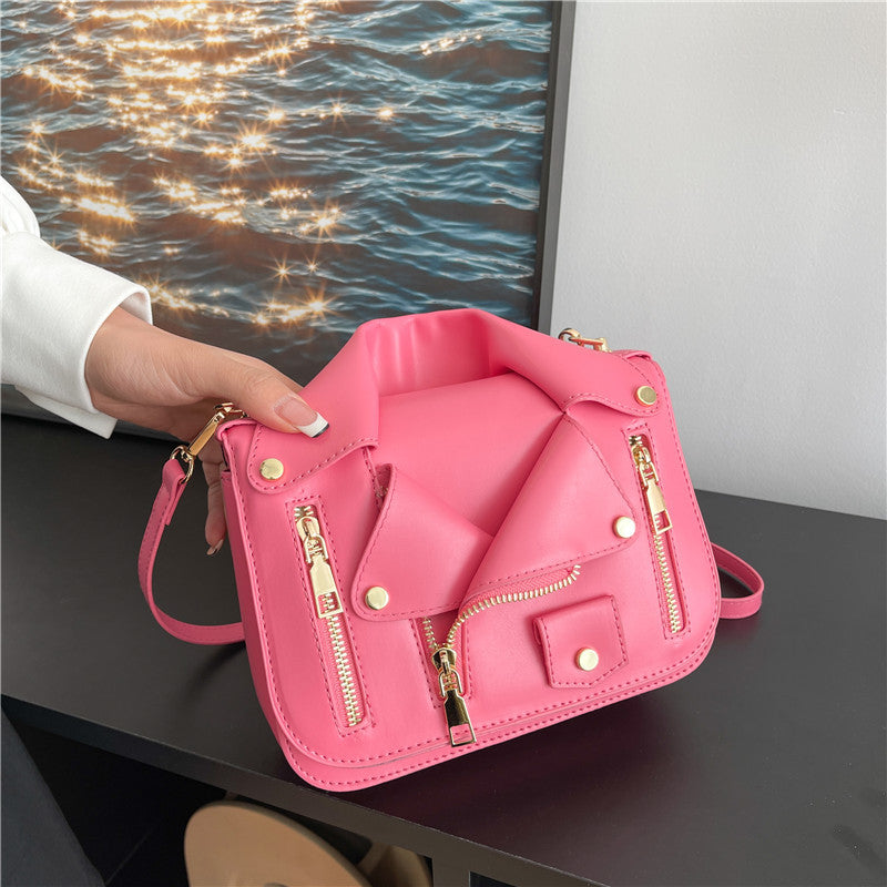 Women's Personality Trendy Fashion Zipper Creative Clothes Women's Messenger Bag