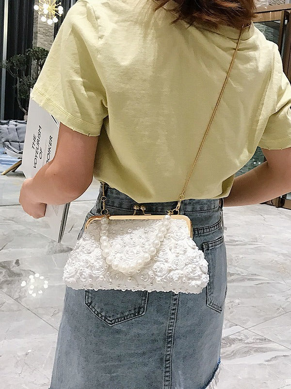 Pearl Trendy Korean Style Versatile Lady Rivet Bags
