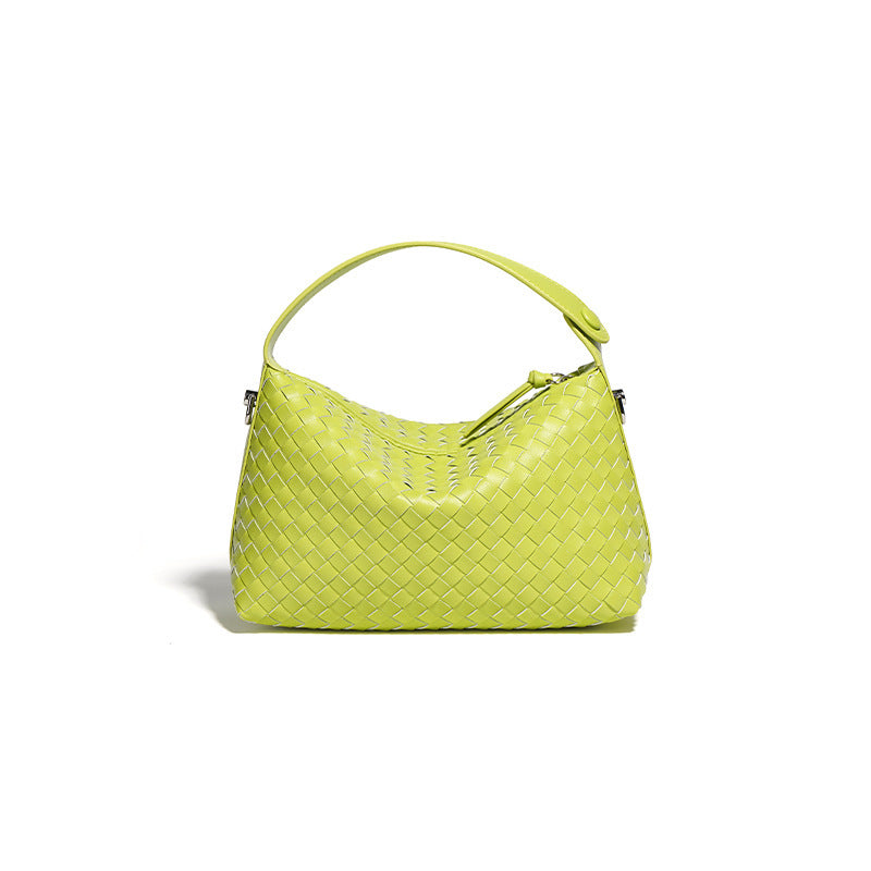 Women's Simple Fashion Portable Rhombus Leather Woven Women's Handbag