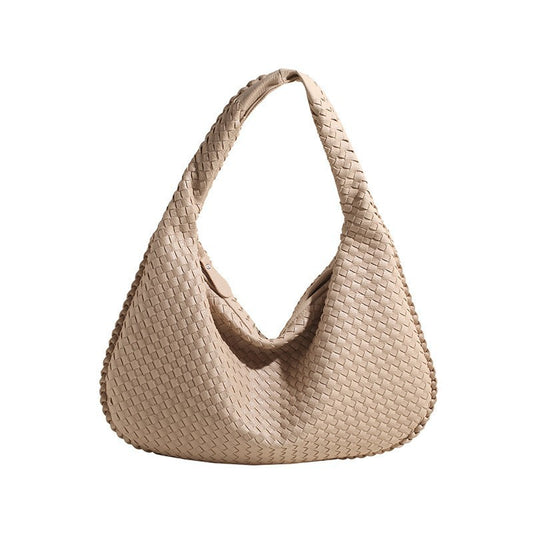 Women's Handmade Woven Large Capacity Korean Style Commute Underarm Bag