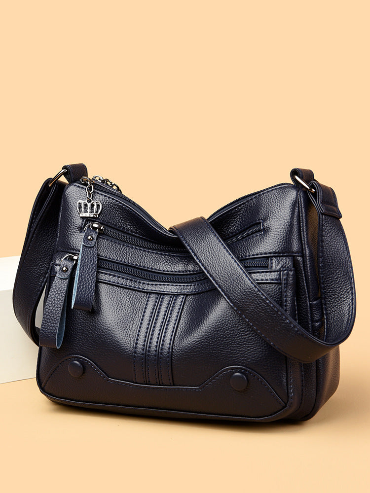 Women's Large Capacity Soft Leather Mother Versatile Women's Messenger Bag
