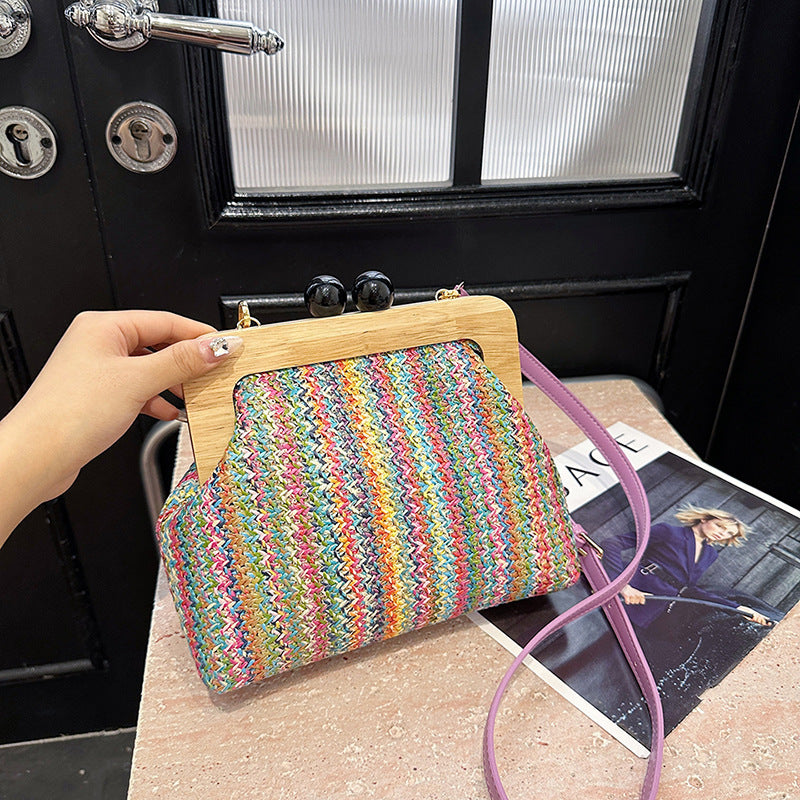 Fashion Popular Straw Western Style Refined Personalized Seaside Women's Messenger Bag