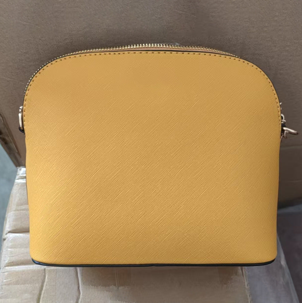 Women's Cross Pattern Leather Little Shell Chain Bags