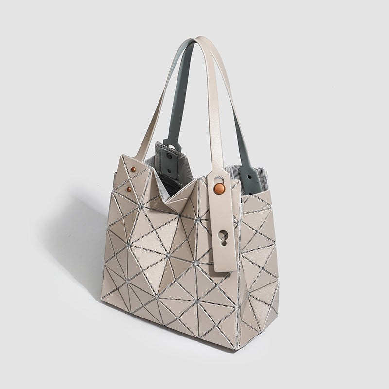 Color Nail Diamond Box Geometric Rhombus Versatile Tote Bag