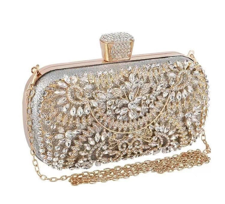 Women's High Sense Niche Diamond Banquet Clutch Dinner Bag
