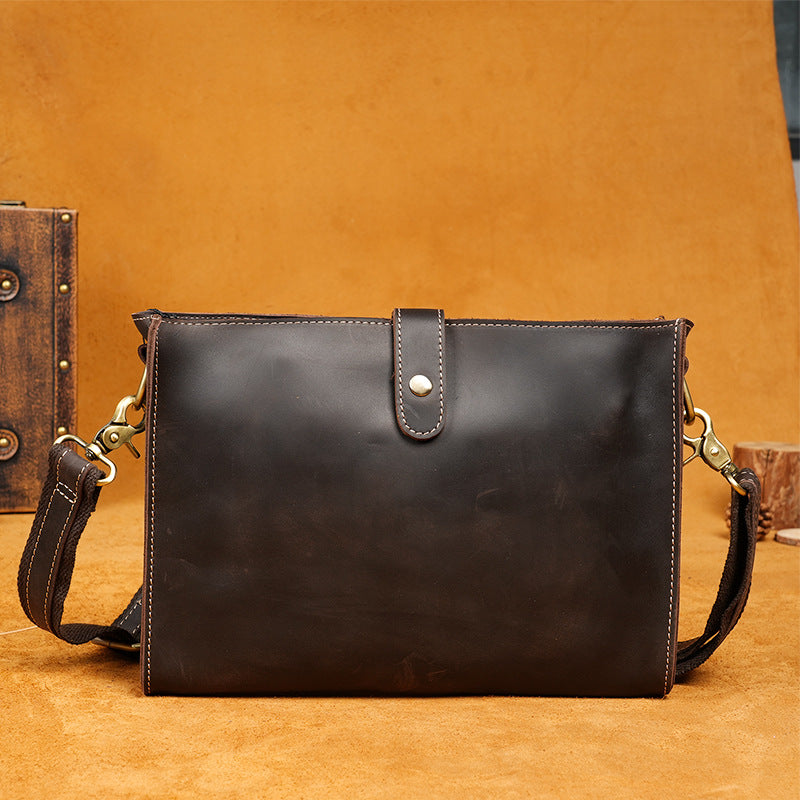 Crazy Horse Leather Simple Genuine Personality Bags