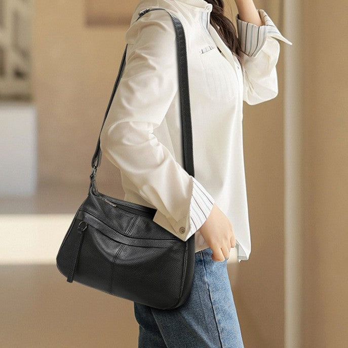 Women's Leather First Layer Cowhide Large Capacity Versatile Shoulder Bags