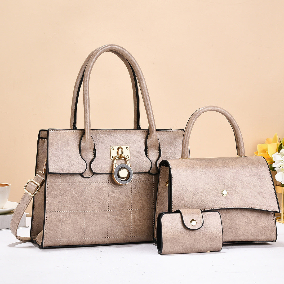 Women's Korean Style Exquisite Big Lady Temperament Shoulder Bags
