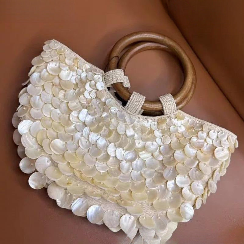 Women's Pure Handmade Natural Shell Fairy For Niche Women's Handbag