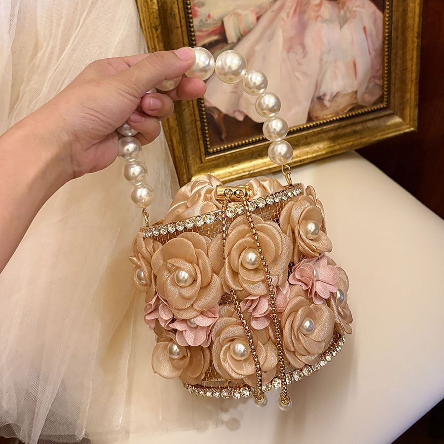 Flower Bird Cage Temperament Wild Chain Women's Handbag
