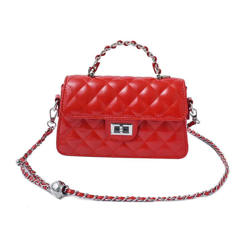 Women's Korean Diamond Chain Classic Style Fashion Small Square Bag