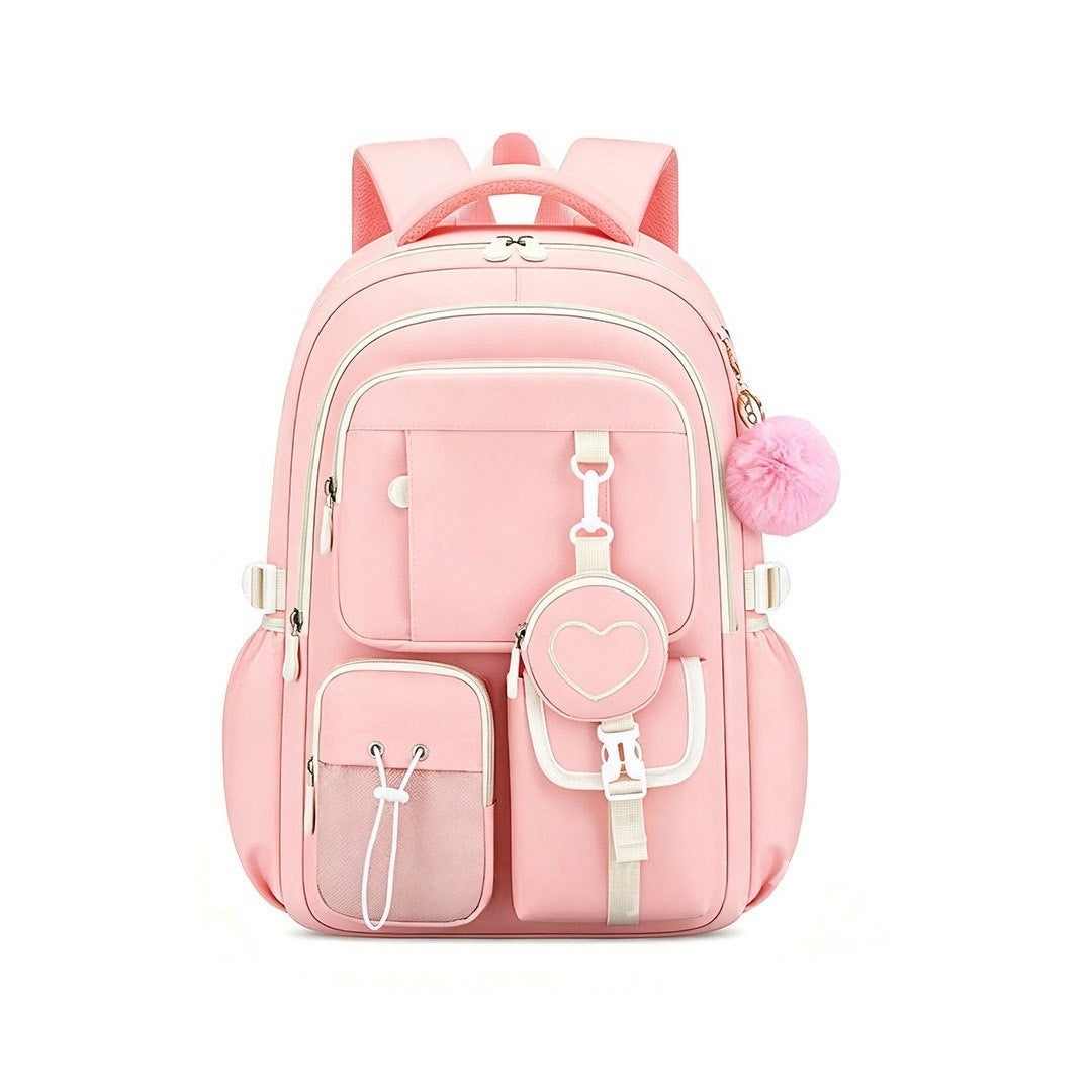Three-piece Large Capacity Burden Alleviation Leisure Primary School Bag